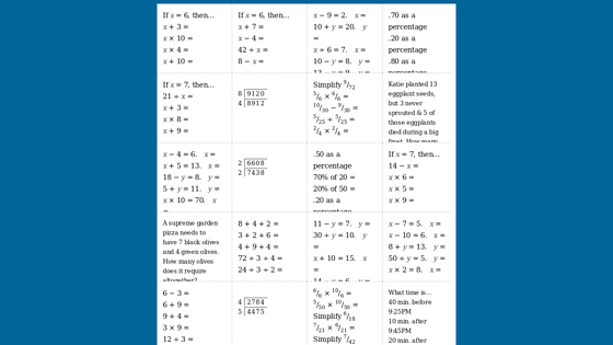 Basic worksheet generator