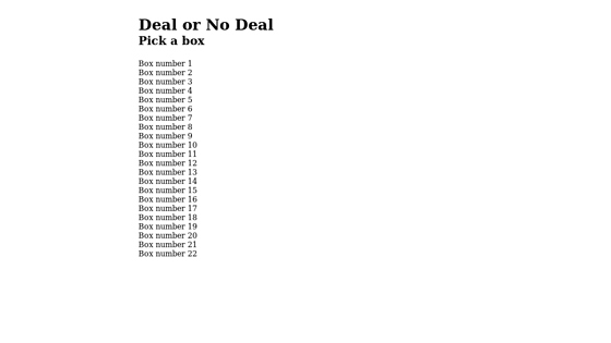 Deal or No Deal