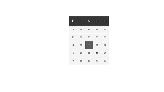Random Bingo Card (1-75)